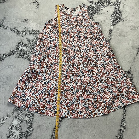 Lands End Dress Womens Size 1X Multicolor Sleeveless Linen in a Cream Color - Picture 4 of 11